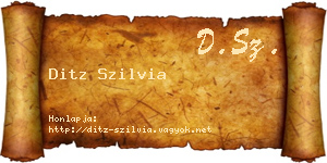 Ditz Szilvia névjegykártya
